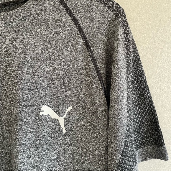 Puma Men's evoKNIT Short Sleeve Performance Tee Size XL Dark Gray - Picture 5 of 10